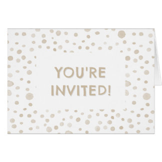Dove Confetti Wasserfarbe Dots Geburtstag Einladun