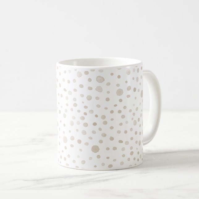 Dove Confetti Wasserfarbe Dots Klassische Tasse (VorderseiteRechts)