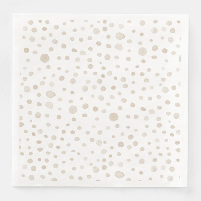 Dove Confetti Wasserfarbe Dots Papier Napkin Serviette (Vorderseite)