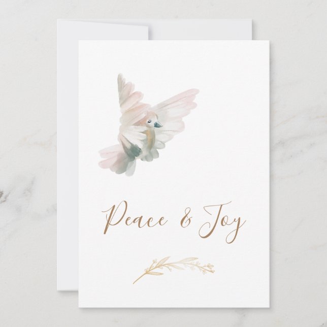 *~* Dove Corporate Business Joy Peace Holiday Card (Vorderseite)