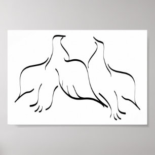 Dove Couple Clipart Poster