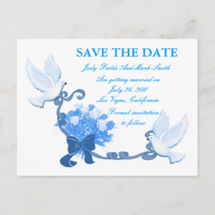 Dove Custom Save the Date Postcard Ankündigungspostkarte