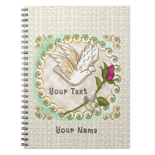 Dove Custom Wedding Gästebuch Notizblock