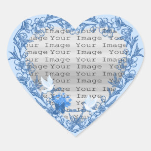 Dove Custom Wedding Heart Stickers