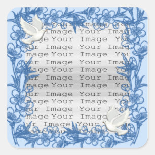 Dove Custom Wedding Square Stickers