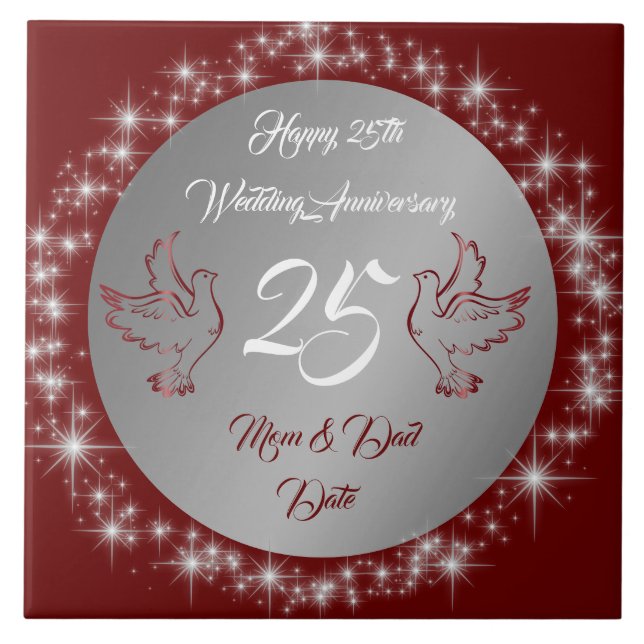 Dove Customize Happy Silver 25. Jubiläum Fliese (Vorderseite)