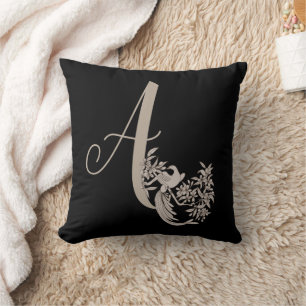 Dove Elegant Monogram Initiale A Kissen