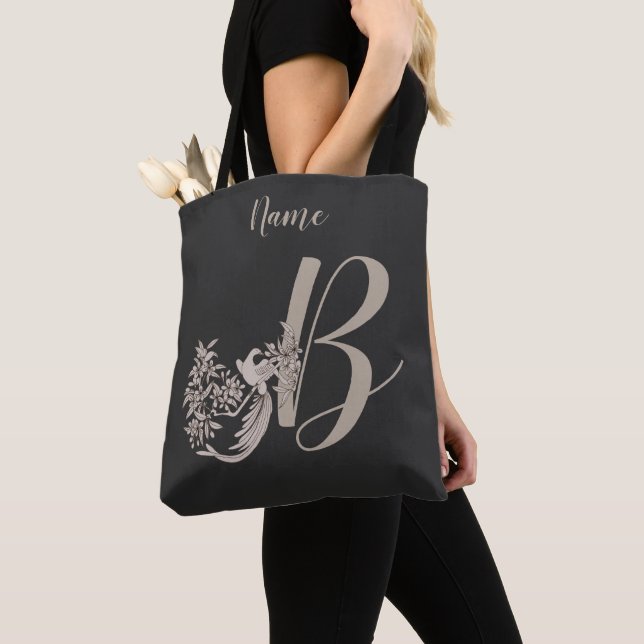 Dove Elegant Monogramm Anfangsbuchstabe B Personal (Von Nahem)
