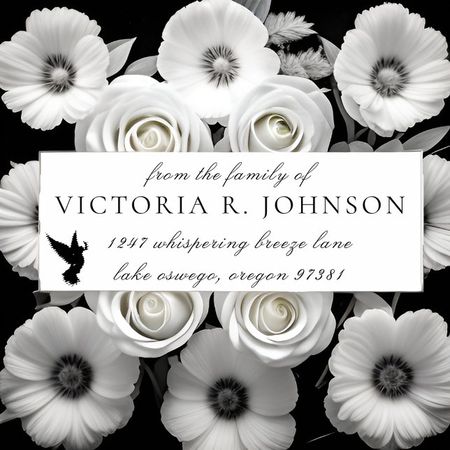 Dove Family Beerdigung Rücksendeadresse Permastempel (Von Creator hochgeladen)