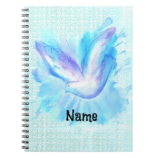 Dove Flying Notebook Notizblock (Vorderseite)