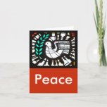 Dove — Frieden mit Shakespeare Feiertagskarte<br><div class="desc">Wünschen Sie Ihren Lieben "Gesundheit,  Frieden und süße Inhalte" in dieser Ferienzeit.  Mit einem Foto eines Buntglasbildes einer Taube versehen,  löst diese Karte Gefühle von Ruhe und Liebe aus. Alles auf dieser Karte kann modifiziert werden.  Machen Sie es sich selbst,  indem Sie es anpassen!</div>