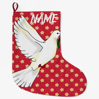 DOVE FRIEDENSFREUNDLICHER Strumpf KUNSTBARER NAME Großer Weihnachtsstrumpf