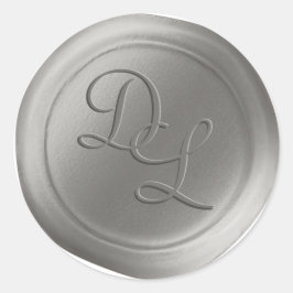 Dove Gray 2 Letter Monogram Wax Siegel Stickers