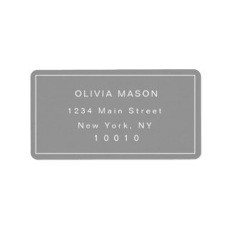 Dove Gray Simple Modern Chic Return Address Label Adressaufkleber