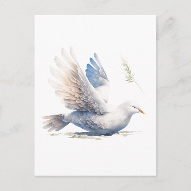 DOVE, HOLY SPIRIT, FRIEDEN, RUACH BROH POSTKARTE (Vorderseite)