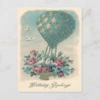 Dove Hot Air Ballon Rose Vergessen-Me-Not-Nicht