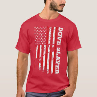 Dove Hunter American Flag Vintager Dove Slayer Bir T-Shirt