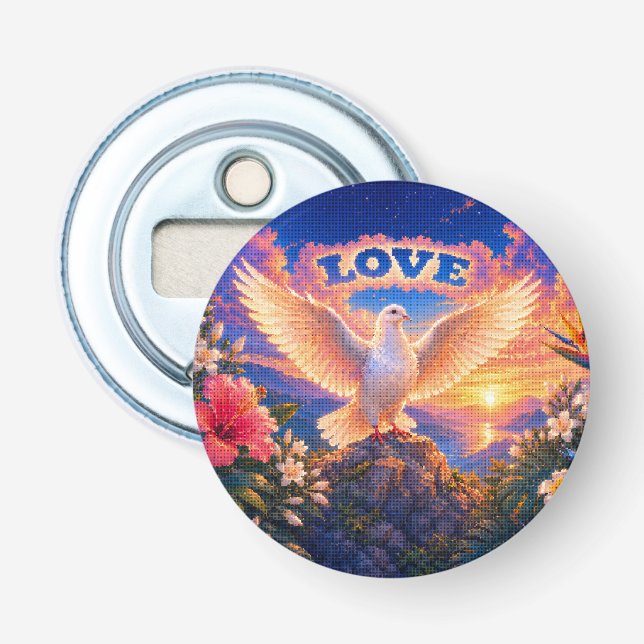 Dove | Liebe über alles Flaschenöffner (Vorderseite)