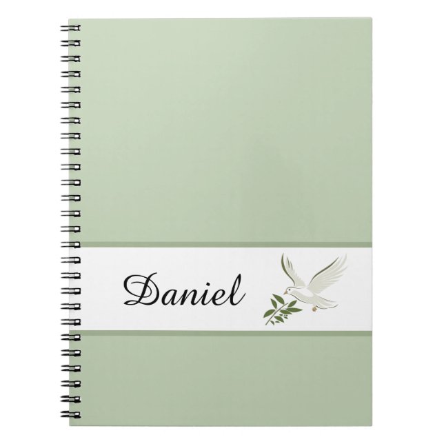Dove Notebook-Individuelle Name Notizblock (Vorderseite)