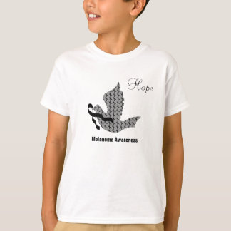 Dove of Hope Black Ribbon - Melanom T-Shirt