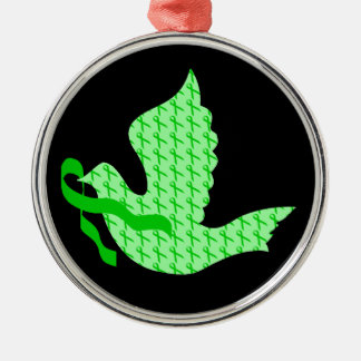 Dove of Hope Green Ribbon - Leberkrebs Ornament Aus Metall