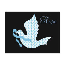 Dove of Hope Light Blue Ribbon - Prostatakrebs