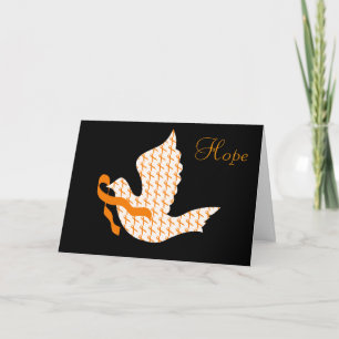 Dove of Hope Orange Ribbon - Leukemia Feiertagskarte