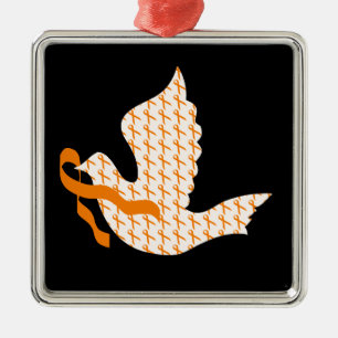Dove of Hope Orange Ribbon - Leukemia Ornament Aus Metall
