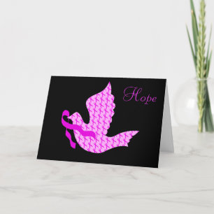 Dove of Hope Pink Ribbon - Brustkrebs Feiertagskarte