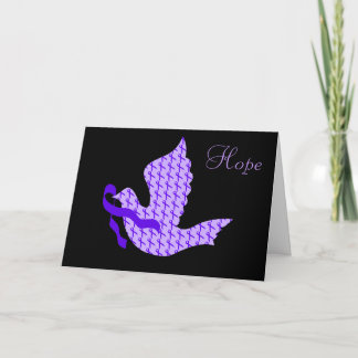 Dove of Hope Violet Ribbon - Hodgkin's Lymphom Feiertagskarte