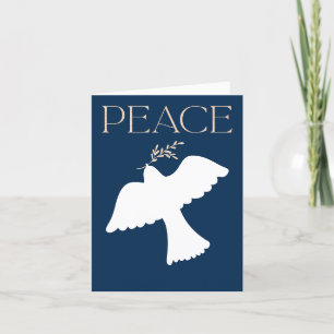 Dove of Peace Christmas Design Blue Feiertagskarte