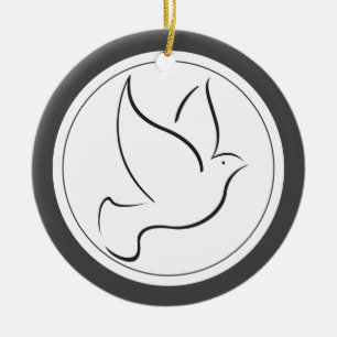 Dove of Peace Christmas Foto Keramik Ornament
