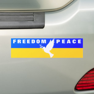 Dove of Peace - Flag of Ukraine - Peace - Freedom  Autoaufkleber