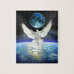 Dove of Peace over Earth from Space Puzzle