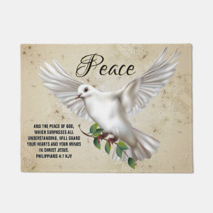 Dove of Peace Personalisiert Scripture Verse Fußmatte