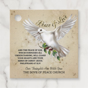 Dove of Peace Personalisiert Scripture Verse Geschenkanhänger