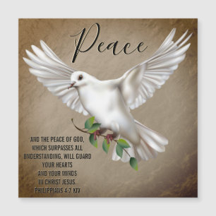 Dove of Peace Personalisiert Scripture Verse Magnetkarte