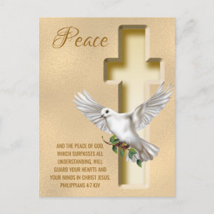 Dove of Peace Personalisiert Scripture Verse Postkarte