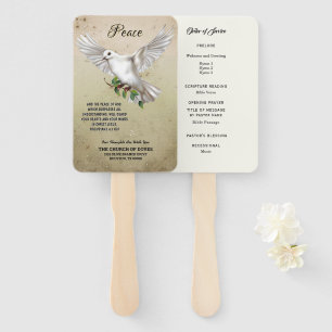 Dove of Peace Personalisiert Scripture Verse Progr Fächer