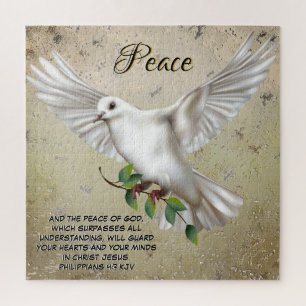 Dove of Peace Personalisiert Scripture Verse Puzzle