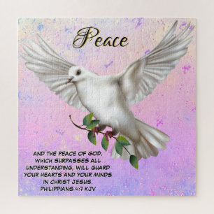 Dove of Peace Personalisiert Scripture Verse Puzzle
