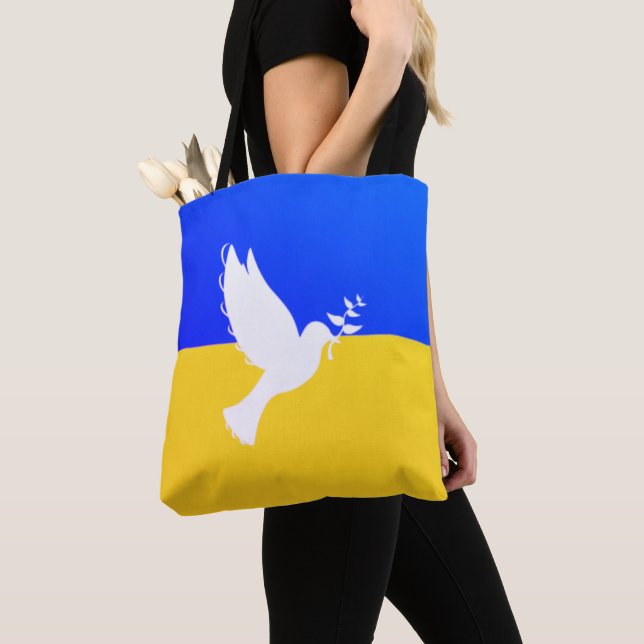 Dove of Peace Tote Tag Flag Unterstützung für die  (Von Nahem)