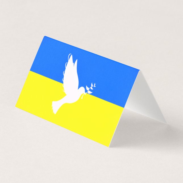 Dove of Peace Ukraine Flag Card Freedom - Peace (Rückseite)