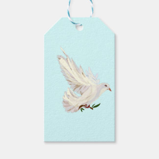 Dove & Olivenzweig-Aufkleber  Geschenkanhänger