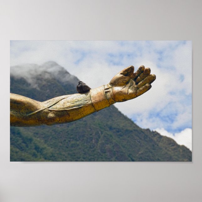 Dove, Pachacuti Statue Arm, Aguas Calientes, Per Poster (Vorne)