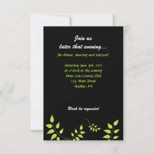 Dove Peace Bar Bat Mitzvah Party Card Einladung