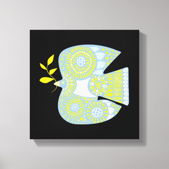 Dove Peace Bird Design Moderne Art Canvas Print Leinwanddruck (Vorderseite)