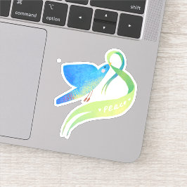 DOVE, PEACE SYMBOL AUFKLEBER