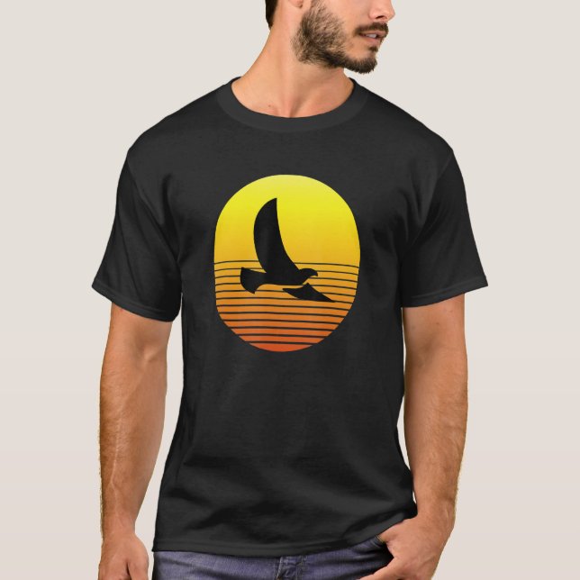 Dove Pigeon Bird Silhouette at Sunset Wildlife Nat T-Shirt (Vorderseite)