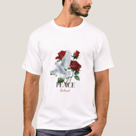 Dove Rose T-Shirt mit individuellem Namen